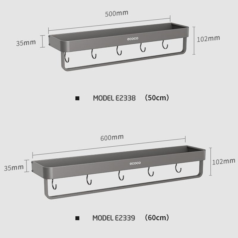 50cmRemovable wall-mounted shelf (50cm) - fully equipped